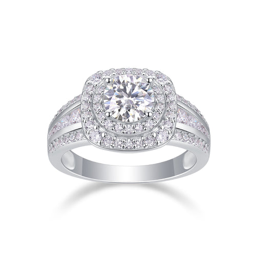1Starry Sky Crown - A Fashionable Jewelry Ring Set With 1-carat Moissan Diamond S925 Sterling Silver And Platinum-plated Diamond Prohibit TikTok sales