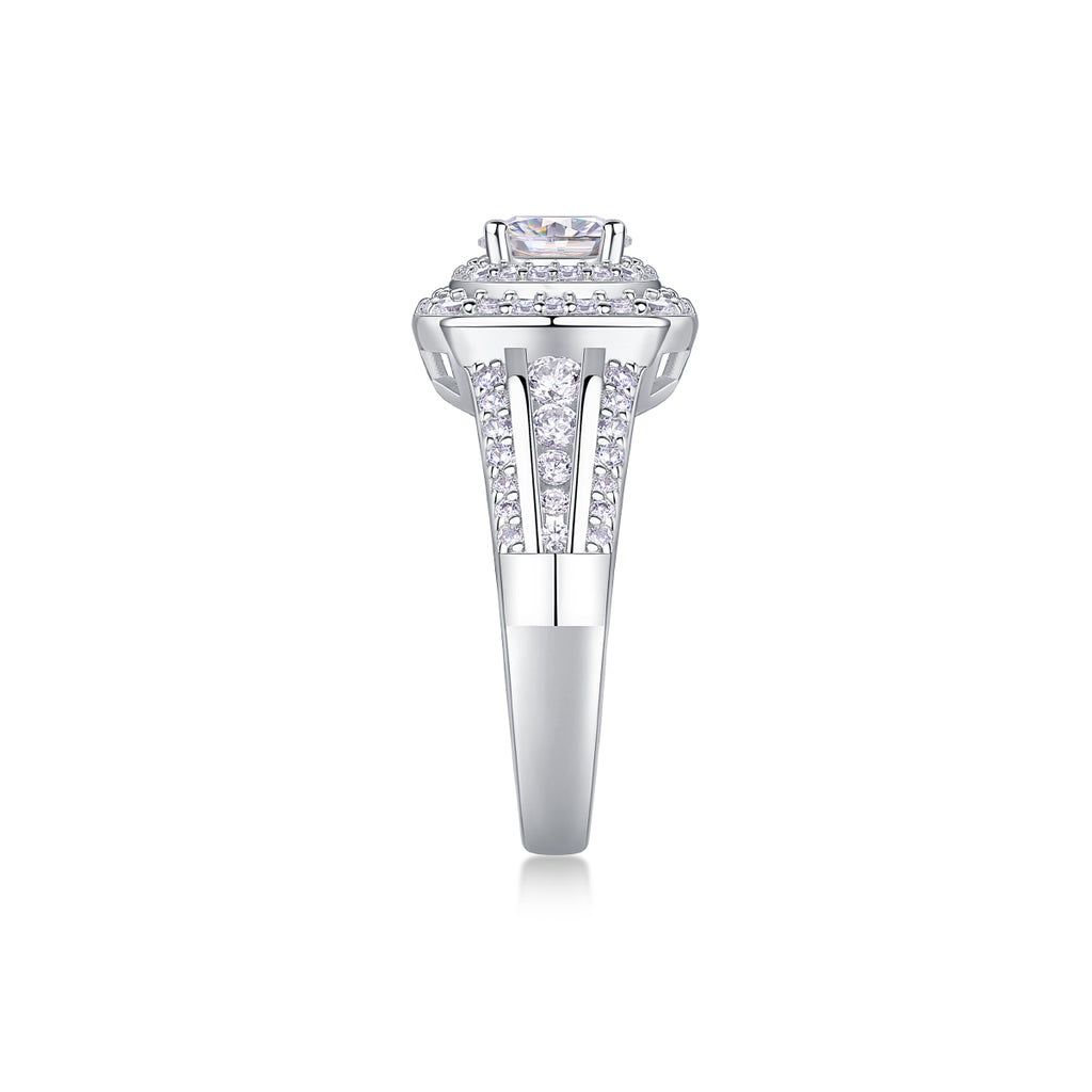 1Starry Sky Crown - A Fashionable Jewelry Ring Set With 1-carat Moissan Diamond S925 Sterling Silver And Platinum-plated Diamond Prohibit TikTok sales