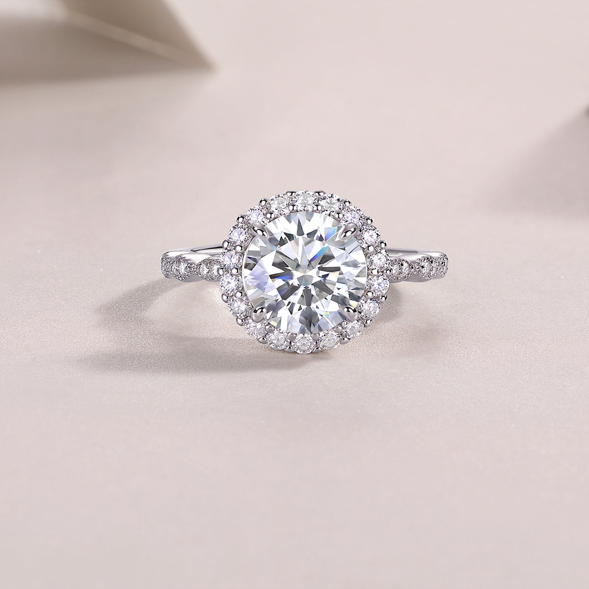 1Starlight Shining - A Fashionable Jewelry Ring Set With 3-carat Moissanite S925 Sterling Silver And Platinum-plated Diamond Prohibit TikTok sales