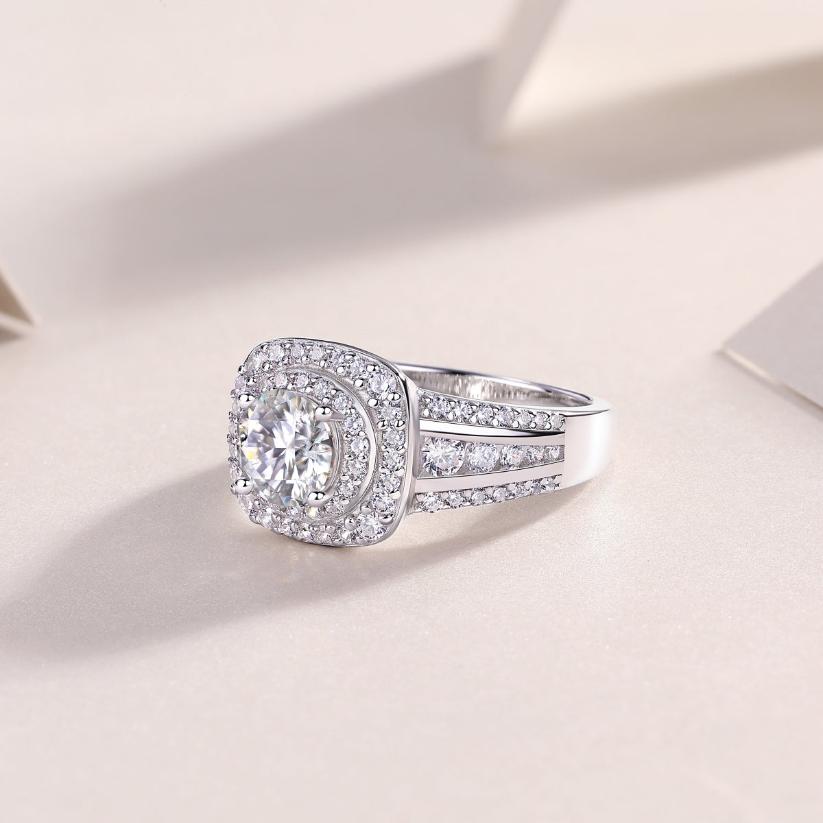1Starry Sky Crown - A Fashionable Jewelry Ring Set With 1-carat Moissan Diamond S925 Sterling Silver And Platinum-plated Diamond Prohibit TikTok sales