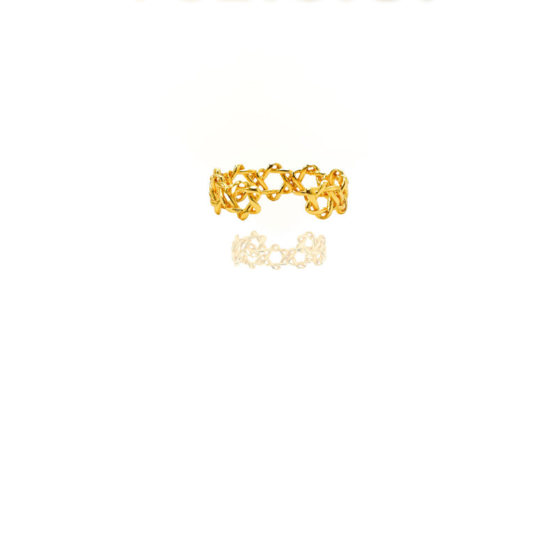 24k Gold Jewelry,Adjustable Ring Vintage Charm Jewelry,Fine Gold Celtic Knot Band Eternity Ring
