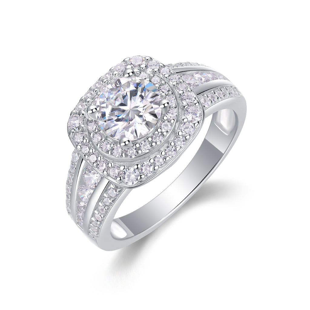 1Starry Sky Crown - A Fashionable Jewelry Ring Set With 1-carat Moissan Diamond S925 Sterling Silver And Platinum-plated Diamond Prohibit TikTok sales