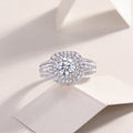 1Starry Sky Crown - A Fashionable Jewelry Ring Set With 1-carat Moissan Diamond S925 Sterling Silver And Platinum-plated Diamond Prohibit TikTok sales