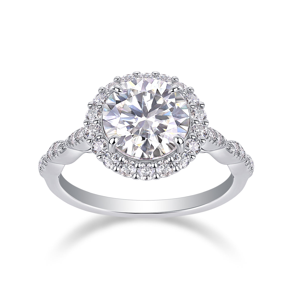 1Starlight Shining - A Fashionable Jewelry Ring Set With 3-carat Moissanite S925 Sterling Silver And Platinum-plated Diamond Prohibit TikTok sales